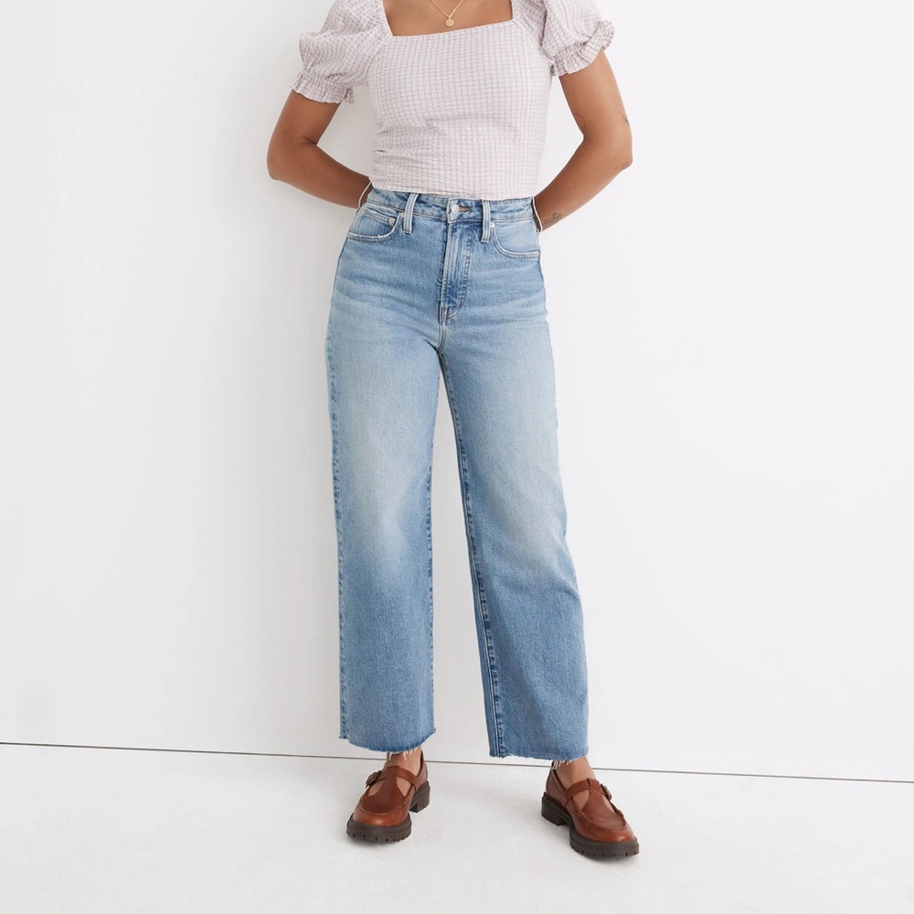 Madewell Tall Curvy Perfect Vintage Wide-Leg Crop Jean in Catlin Wash NWT 26T